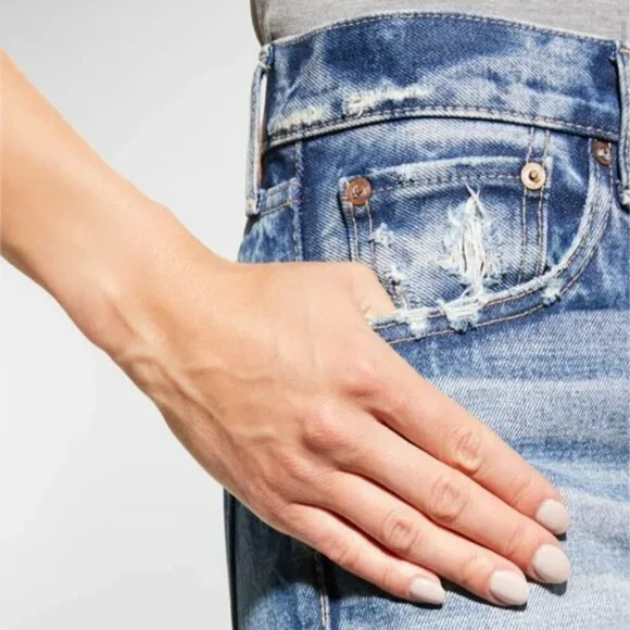 Moussy Merry Distressed Tapered Jeans - Picture 6 of 11